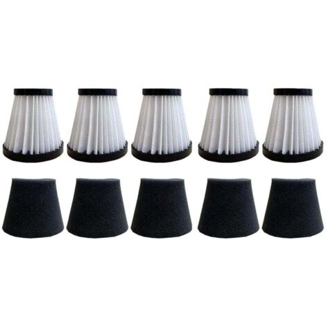 Lot de 5 Filtres de Rechange Compatibles Aspirateur Main Modèle F117 Pièces AD40117