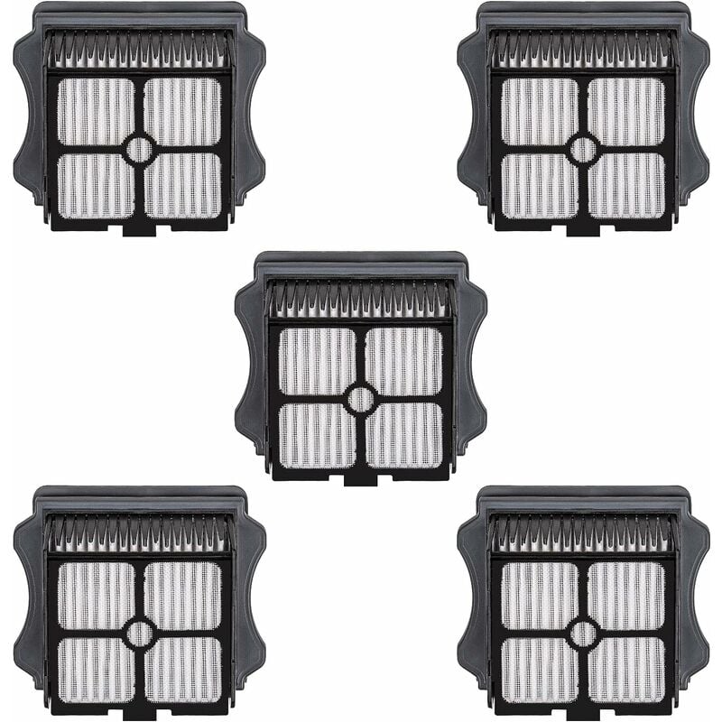 Lot de 5 filtres HEPA compatibles avec Tineco iFloor 3/Floor One S3/Floor One S5/Floor One S5 Pro, kit de filtres pour aspirateur humide et sec,