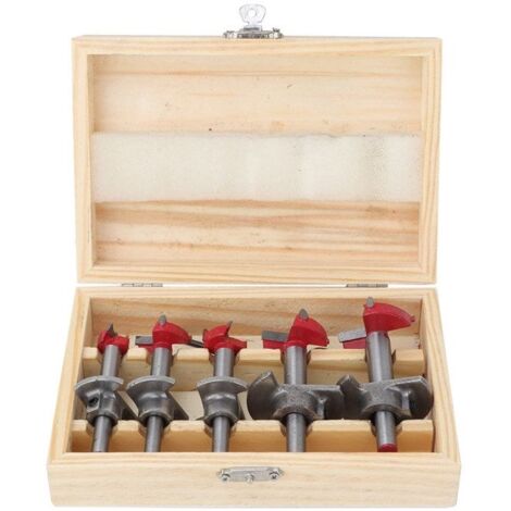 Lot de 5 forets Forstner pour scie cloche à bois 15/20/25/30/35 mm