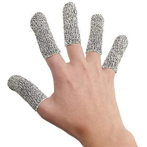 Lot de 5 gants de protection anti-coupure pour les doigts, résistants aux doigts et aux doigts