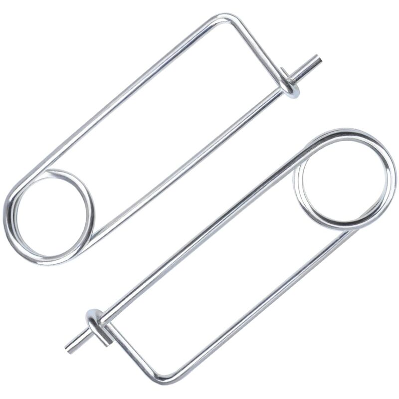 Lot de 5 goupilles de verrouillage à grande tige, M6 x 200 robuste, goupilles de sécurité en acier en forme de broche pour ferme, pelouse, jardin,