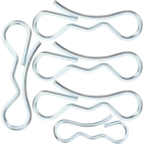 Lot de 5 Goupilles Fendues en Forme de Nœud en Acier Robuste Clips de Verrouillage pour Ponts Fixation Sécurisée pour Tondeuses à Gazon et Tracteurs Usage Extérieur et