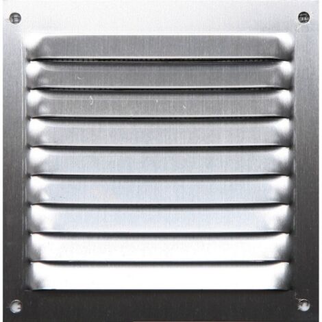 Lot de 5 grilles aluminium argent mat avec moustiquaire 30x30 cm - Ep 0,8