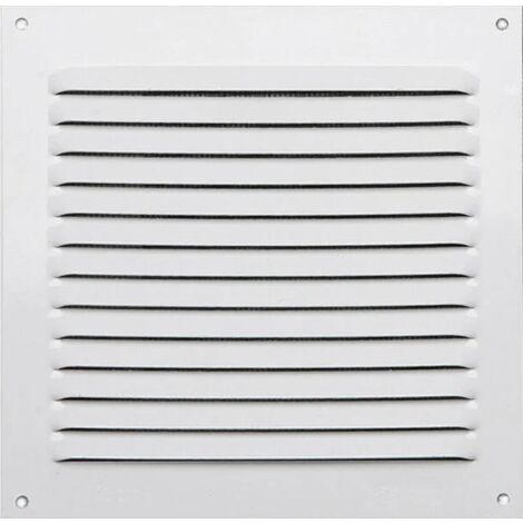 Lot de 5 grilles aluminium laquées blanc avec moustiquaire 30x30 cm - Ep 0,8