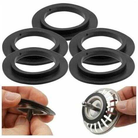 Lot de 5 joints en caoutchouc pour bouchon d'évier – Diamètre extérieur 54mm – Remplacement pour drainage efficace – Compatible filtres Franke – Mowze