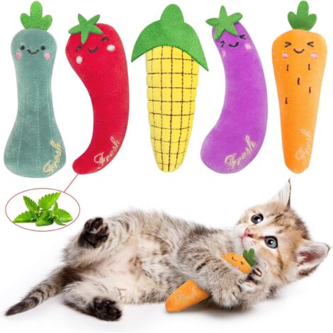 Lot de 5 jouets à base d'herbe à chat pour l'intérieur