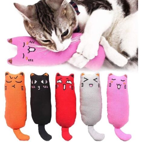 Lot de 5 jouets à l'herbe à chat, jouets à mâcher pour chat, jouets à l'herbe à chat résistants aux morsures