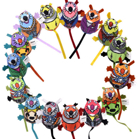 Lot de 5 jouets à mâcher pour chat, jouets en peluche interactifs et mignons pour chat, jouets divertissants pour animal de compagnie, chaton, chat, jeu, mastication, broyage, griffes et nettoyage des