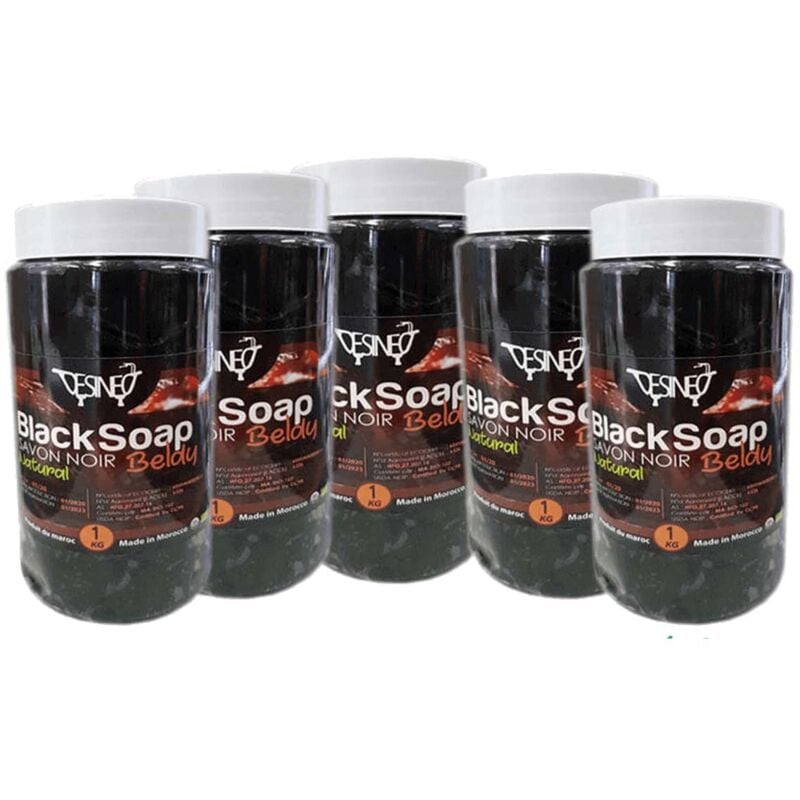 Lot de 5 kg de Savon noir traditionnel Desineo 100% biologique et naturel beldi