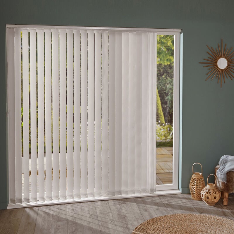 Lot de 5 lamelles verticales 89mm ancona pour store californien - Marron - L8,9 x H280cm