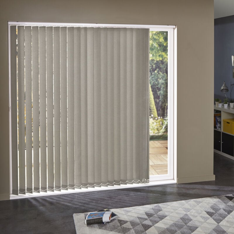 Madecostore - Lot de 5 lamelles verticales 89mm screen pour store californien - Marron - L8,9 x H280cm