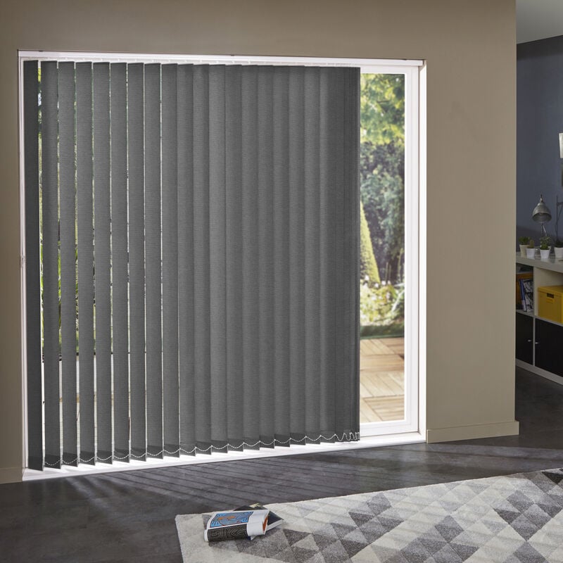 Lot de 5 lamelles verticales 89mm screen pour store californien - Marron - L8,9 x H260cm