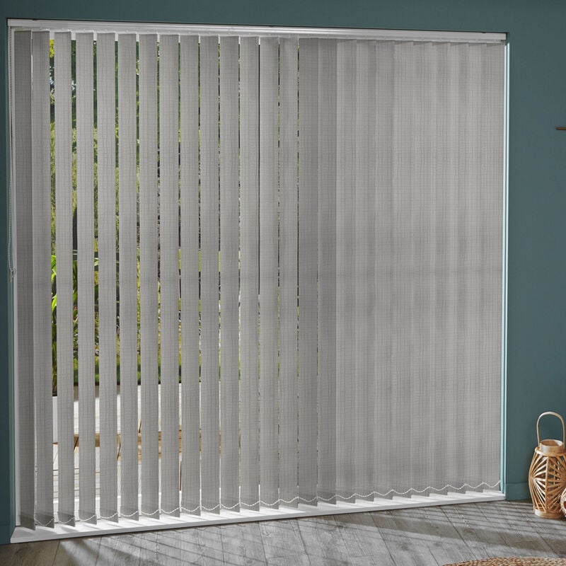 Madecostore - Lot de 5 lamelles verticales 89mm motif lézard pour store californien - - L8,9 x H280cm