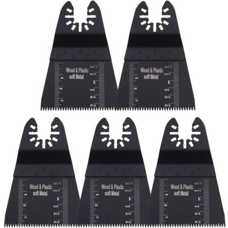 Lot de 5 lames de scie oscillantes pour outil multifonction 65 mm