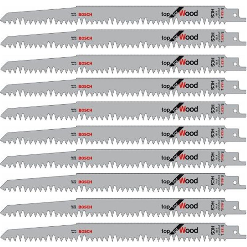 Bosch - 10x lame de scie sabre s 1531 l Top for Wood