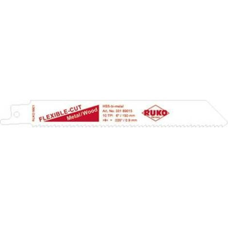 Lot de 5 lames de scie-sabre longueur 150 mm Ruko 8901-5 RUKO 33289015 Longueur lame de scie 150 mm 5 pc(s)