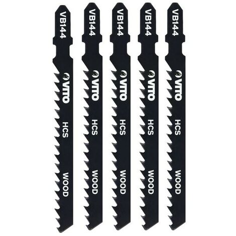 Lot de 5 Lames pour scie sauteuse Special BOIS 100mm Coupe 5 à 50mm Emboîtement Bosch VB144.VITO