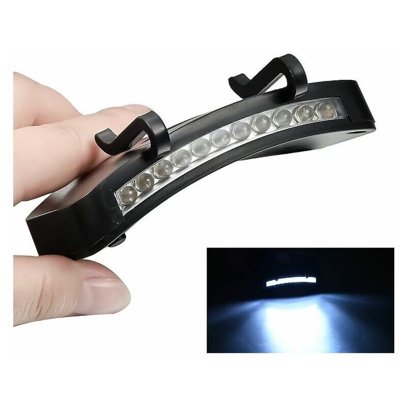 Lot de 5 lampes frontales à clip LED avec capuchon rotatif pour chapeau, lumière étanche pour chapeau, clip sur le bord du chapeau LED, mains libres,