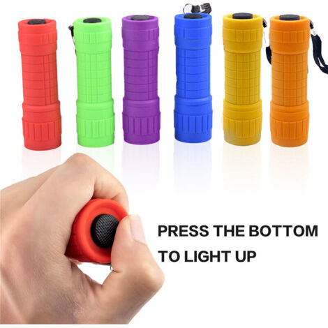 Lot de 5 Lampes LED COB Portables et Colorées pour Enfants Camping Randonnée Fêtes