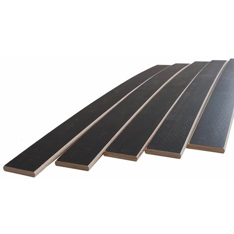 Lot de 5 lattes en bois multiplis 680x48x8 mm – Couleur gris foncé – Pour sommiers BZ et clic-clac – Éco-conçu – Ebac Literie