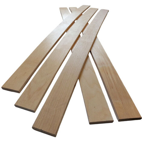 Lot de 5 lattes en bois multiplis 780x48x8 mm – Pour sommier BZ et clic-clac – Éco-conçues et durables – Ebac Literie