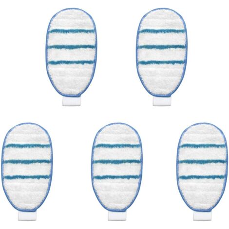 Lot de 5 lingettes de nettoyage de rechange lavables en microfibre pour balai vapeur Black & Decker FSM1610/1630, CL30, 4MM15