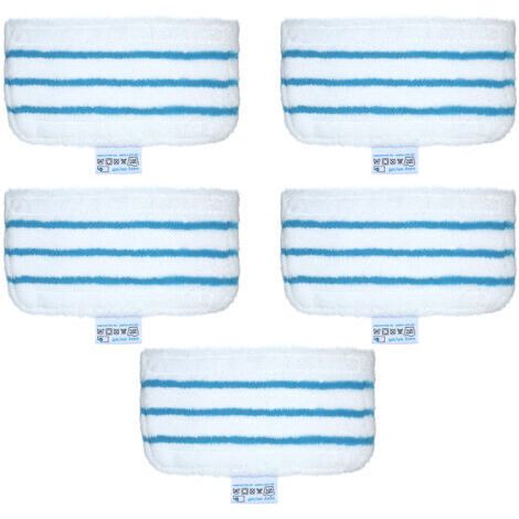 Lot de 5 lingettes de rechange pour balai vapeur Black + Decker FSM1610/FSM1630 - Accessoires de nettoyage lavables