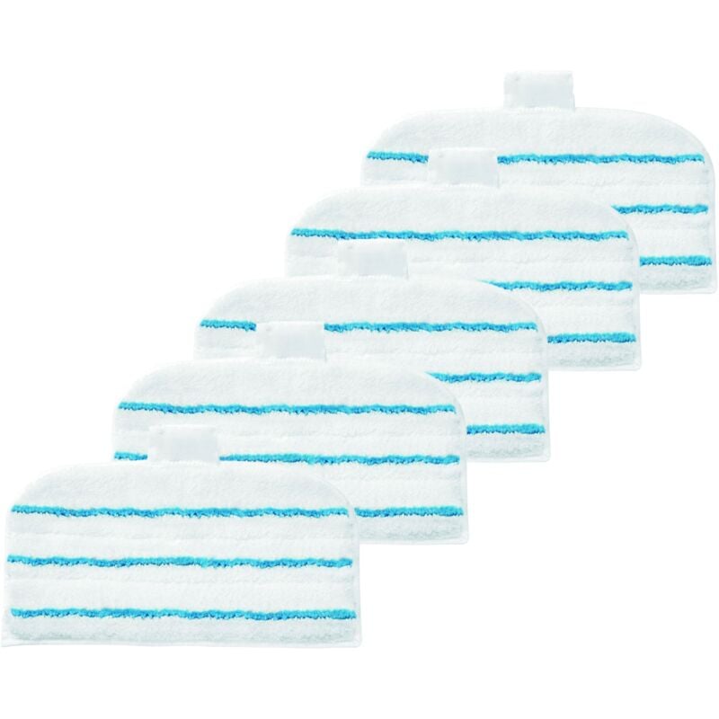 Black&decker - lot de 5 lingettes patins pour nettoyeur steam mop black + decker