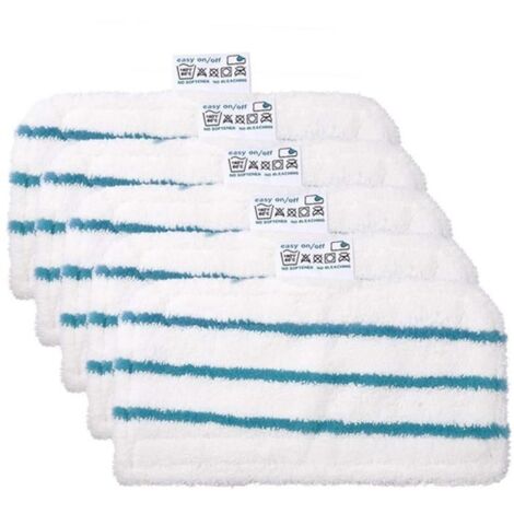 Lot de 5 Lingettes pour Black et Decker Balais Vapeur - Tampons en Microfibre Lavables - Compatible avec FSM1616, FSM1630