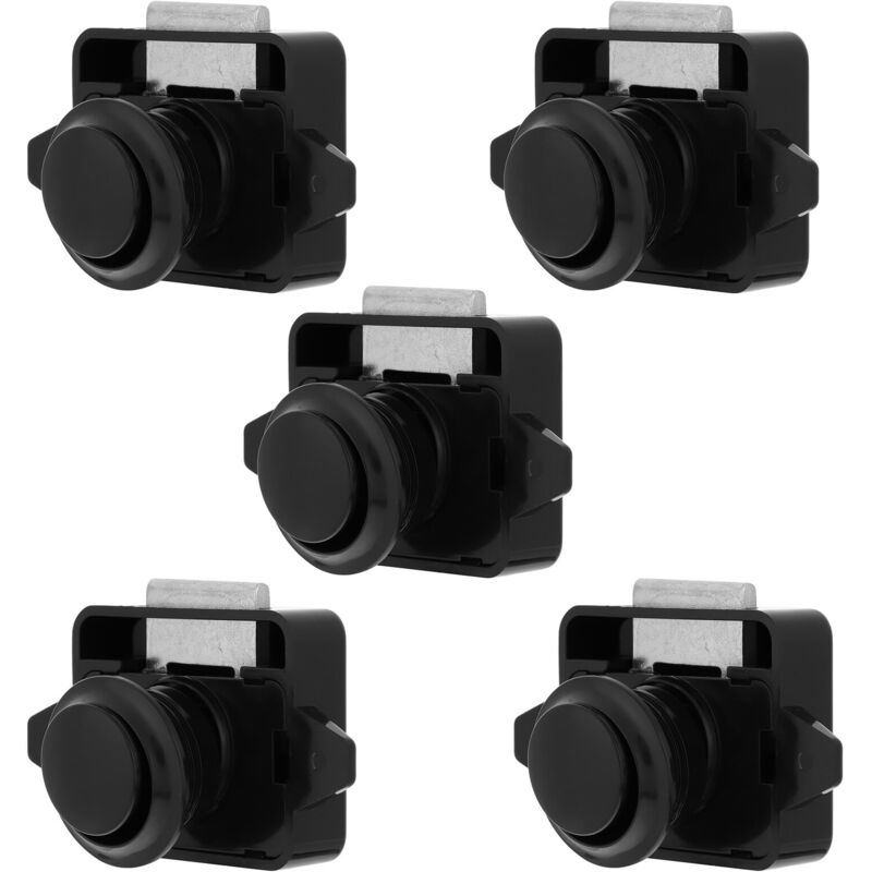 Lot de 5 loquets à bouton-poussoir pour porte d'armoire, pour caravane, camping-car