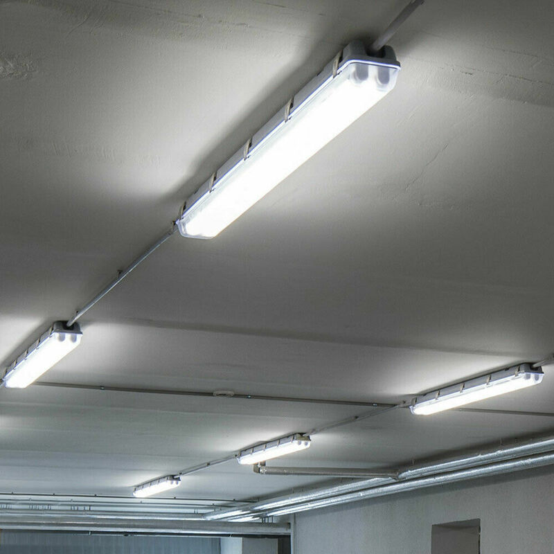 Lot de 5 plafonniers LED SMD 36 watts tubes tubes luminaires spots lumière du jour pièce humide et humide