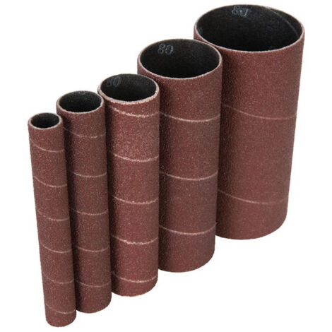 Lot de 5 manchons de poncage en oxyde d aluminium 114 mm grain 150