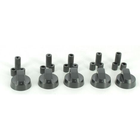 Lot de 5 manettes noires universelles pour Cuisiniere,Four et Plaque de cuisson  00539102 pour Cuisinière