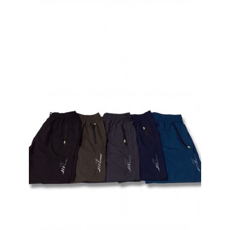 Lot de 5 - MARQUE INCONNUE - Shorts de sport homme - Taille M - Poches zippées et logo réfléchissant - Neuf - Voir photos