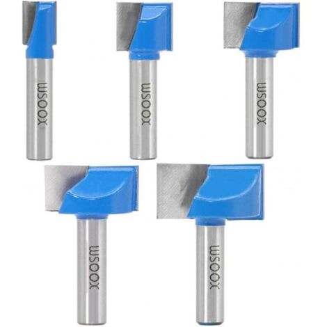 Lot de 5 Mèches de Nettoyage 8 mm Fraise à Bois 10 15 20 25 30 mm Bleu