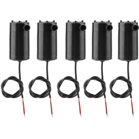 Lot de 5 mini pompes à eau submersibles 3V/5V CC pour aquarium et fontaine