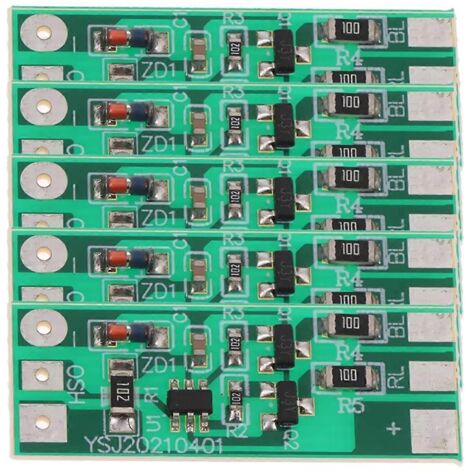 Lot de 5 modules lumineux LED clignotants 3-12V rouge et bleu bicolore