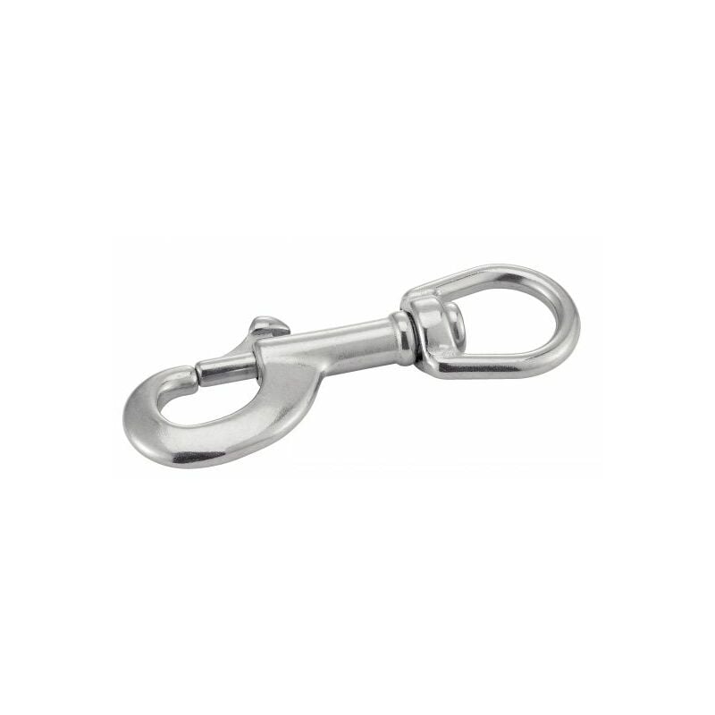 (Lot de 5) Mousqueton à targette avec Emerillon - Inox A4 L80 mm