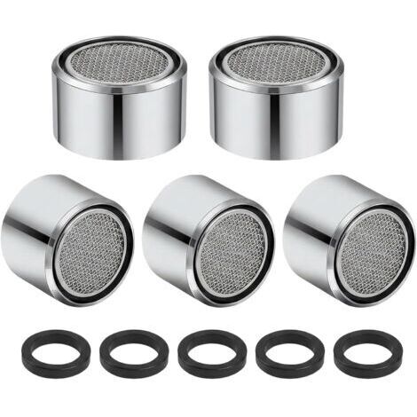 Lot de 5 Mousseurs Robinet M22 – Aérateurs Économiseurs d'Eau pour Cuisine et Salle de Bain – Embouts Filtres avec Adaptateur – Régulateurs de Jet pour Robinet
