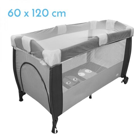 Lot de 5 moustiquaires universelles pour lit bébé 60 x 120 cm - Blanc transparent - Monsieur Bébé