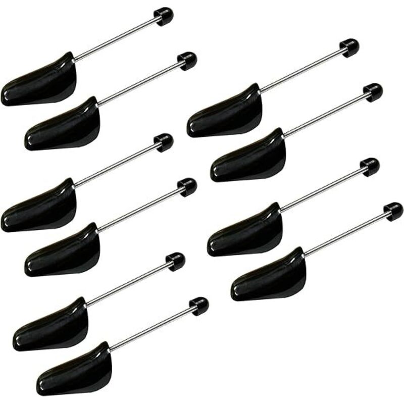 Lot de 5 Paires Embauchoirs en Plastique, Embauchoirs Chaussures Avec Ressort Spirale, D'embauchoirs en Plastique à Longueur Réglable,Taille