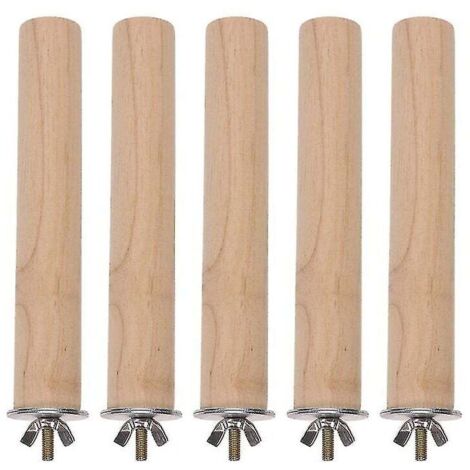 Lot de 5 perchoirs à oiseaux en bois