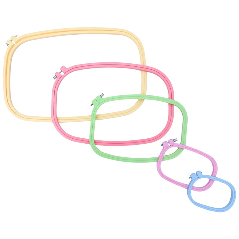 Feiyue - Lot de 5 petits cerceaux de broderie au point de croix pour débutants