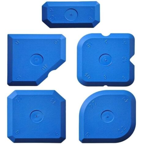 Lot de 5 pièces pour le lissage des joints, grattoirs pour joints en silicone et acrylique,Set de Grattoirs à Joints pour le Silicone Spatule à Lisser