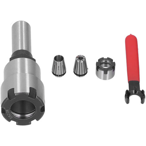 Lot de 5 pièces : rallonge pour fraise, mandrin de rallonge, adaptateur pour mandrin à pince, jeu de pinces à ressort ER20, clé pour écrou ER20M (tige de 12,7 mm / 1/2 pouce)