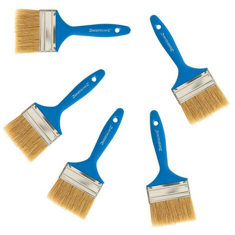 Lot de 5 pinceaux plats de 75 mm