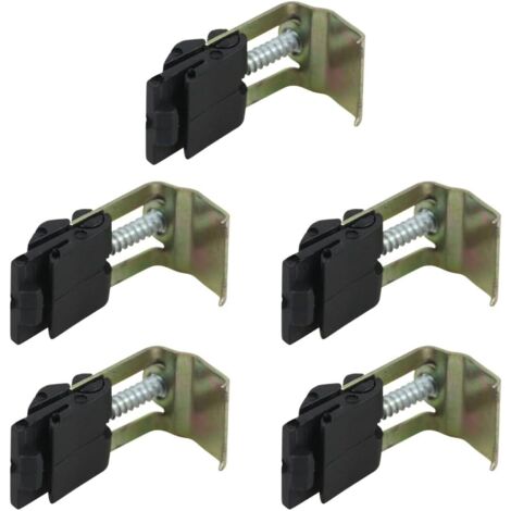 Lot de 5 Pinces en Acier Inoxydable, Clips de Fixation Sous évier de Cuisine, Accessoires pour Évier, Encastrables Arc Réglable, Pince Cuisine Inox, Convient pour Buanderies, Salles de Douche