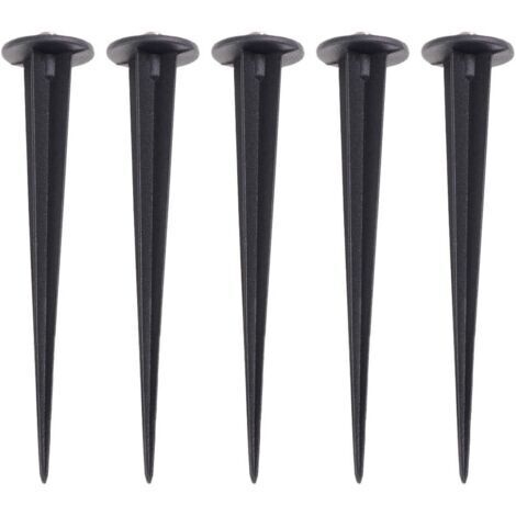 Lot De 5 Piquets De Sol Aluminium 6.3 Pouces avec Vis M5 Accessoires pour Luminaire Jardin Éclairage Paysager Résistants Aux Intempéries pour Pelouse Chemin Extérieur