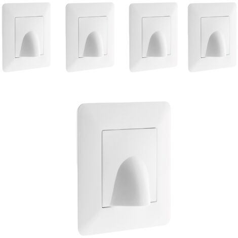 Lot de 5 plaques de sortie de câble Artezo 86x86mm - Zenitech