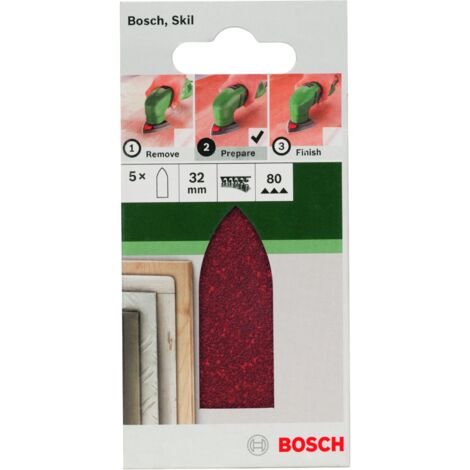 Lot de 5 plateaux pour adaptateur de ponceuse delta taille 80  BOSCH 2609256A38